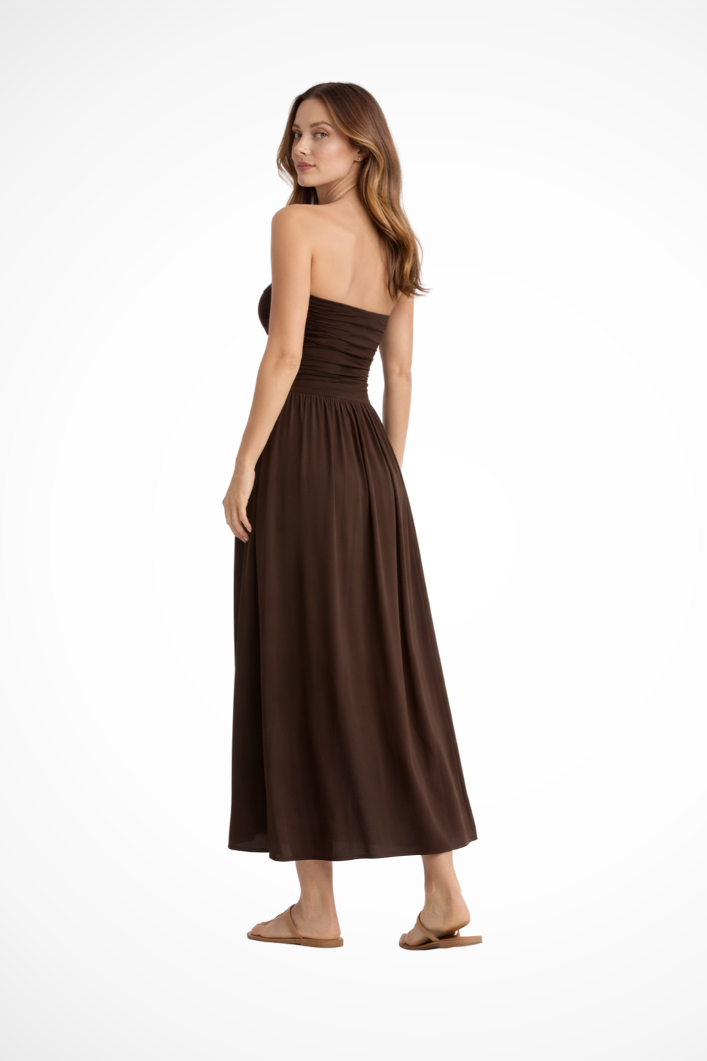Isabella | Women’s Strapless Pleated Maxi Summer Dress