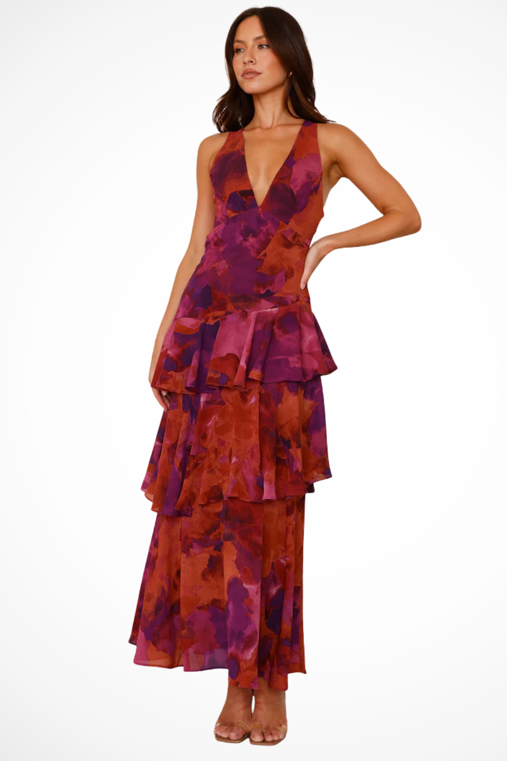 Arden | Women’s Elegant Spring Maxi Dress with Layered Skirt