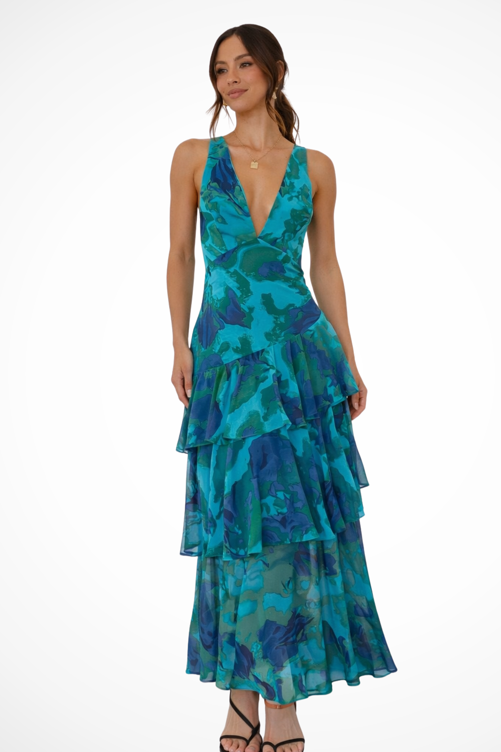 Arden | Women’s Elegant Spring Maxi Dress with Layered Skirt